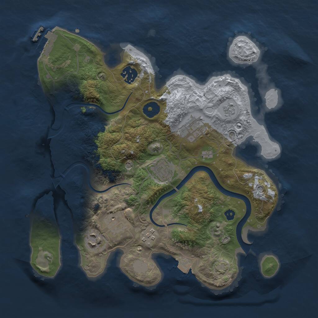 Rust Map: Procedural Map, Size: 3000, Seed: 22349127, 11 Monuments