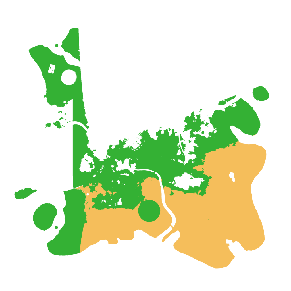 Biome Rust Map: Procedural Map, Size: 3500, Seed: 15196