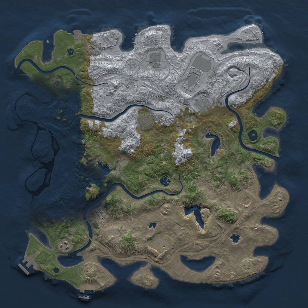 Rust Map: Procedural Map, Size: 4500, Seed: 1600237287, 15 Monuments