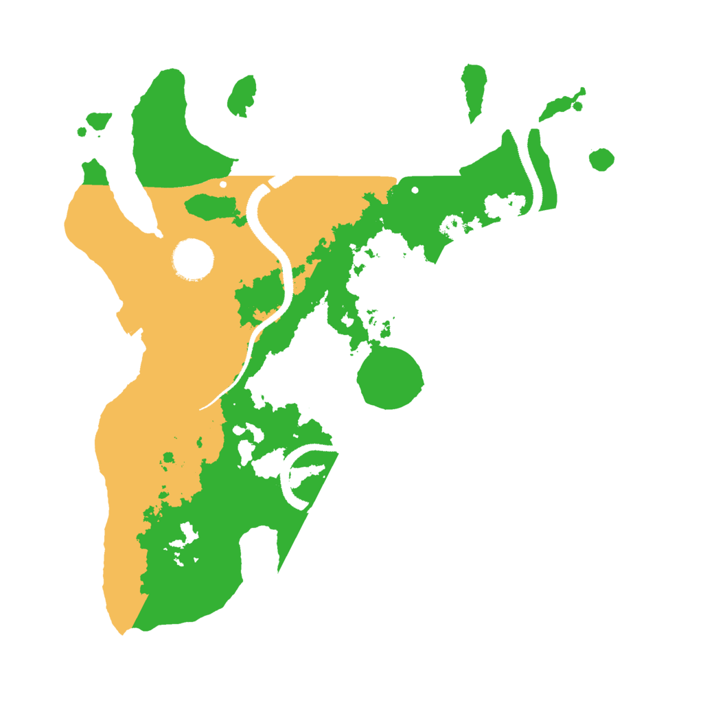 Biome Rust Map: Procedural Map, Size: 3000, Seed: 22457