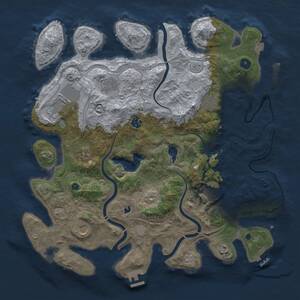 Thumbnail Rust Map: Procedural Map, Size: 4250, Seed: 1504173397, 15 Monuments