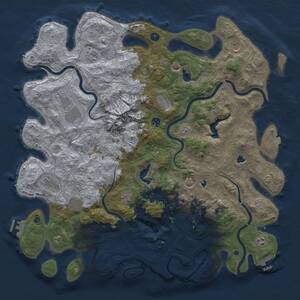 Thumbnail Rust Map: Procedural Map, Size: 5000, Seed: 6459137, 17 Monuments