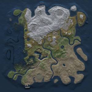 Thumbnail Rust Map: Procedural Map, Size: 4250, Seed: 1357758332, 16 Monuments