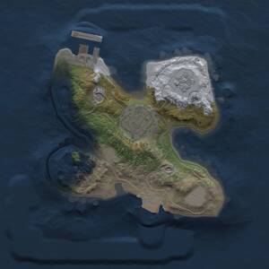 Thumbnail Rust Map: Procedural Map, Size: 1750, Seed: 184582334, 5 Monuments
