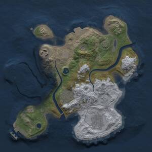 Thumbnail Rust Map: Procedural Map, Size: 2500, Seed: 1331288570, 9 Monuments