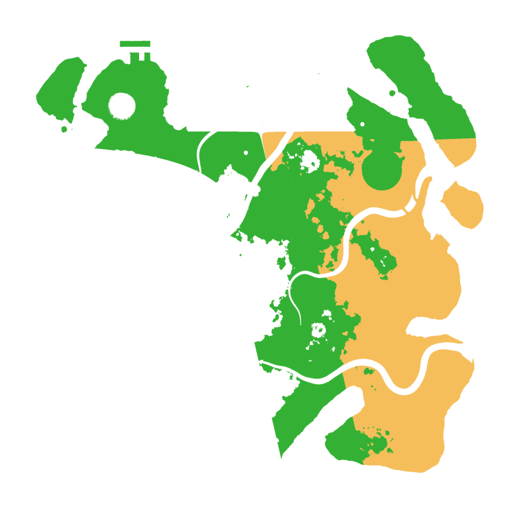 Biome Rust Map: Procedural Map, Size: 3500, Seed: 45436113