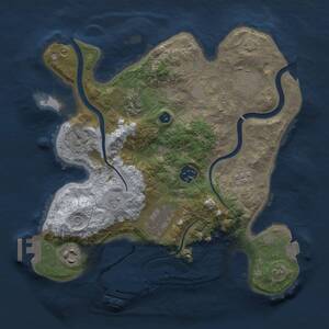 Thumbnail Rust Map: Procedural Map, Size: 3000, Seed: 1258746, 12 Monuments