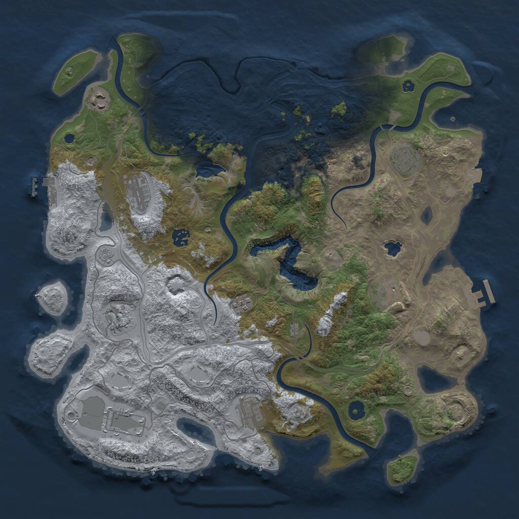 Rust Map: Procedural Map, Size: 4250, Seed: 818451726, 15 Monuments