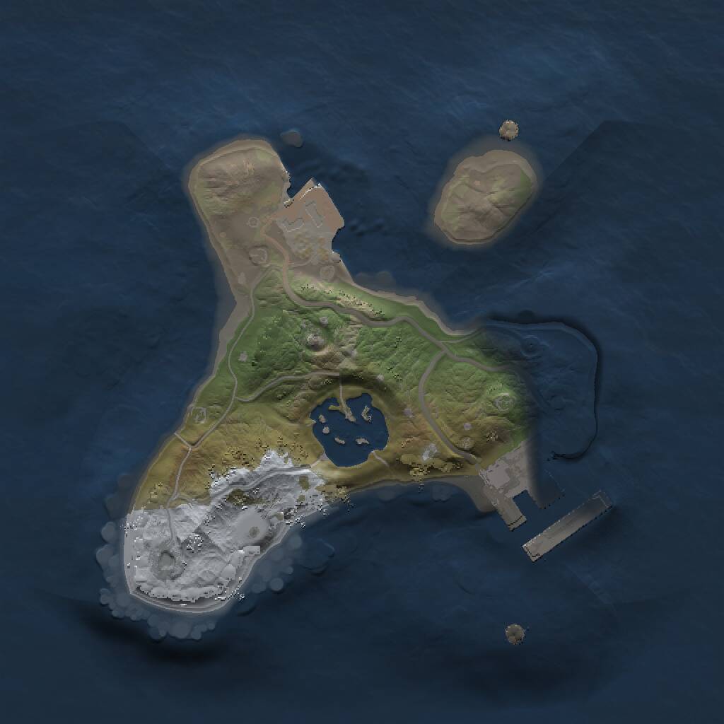Rust Map: Procedural Map, Size: 1500, Seed: 17475, 3 Monuments