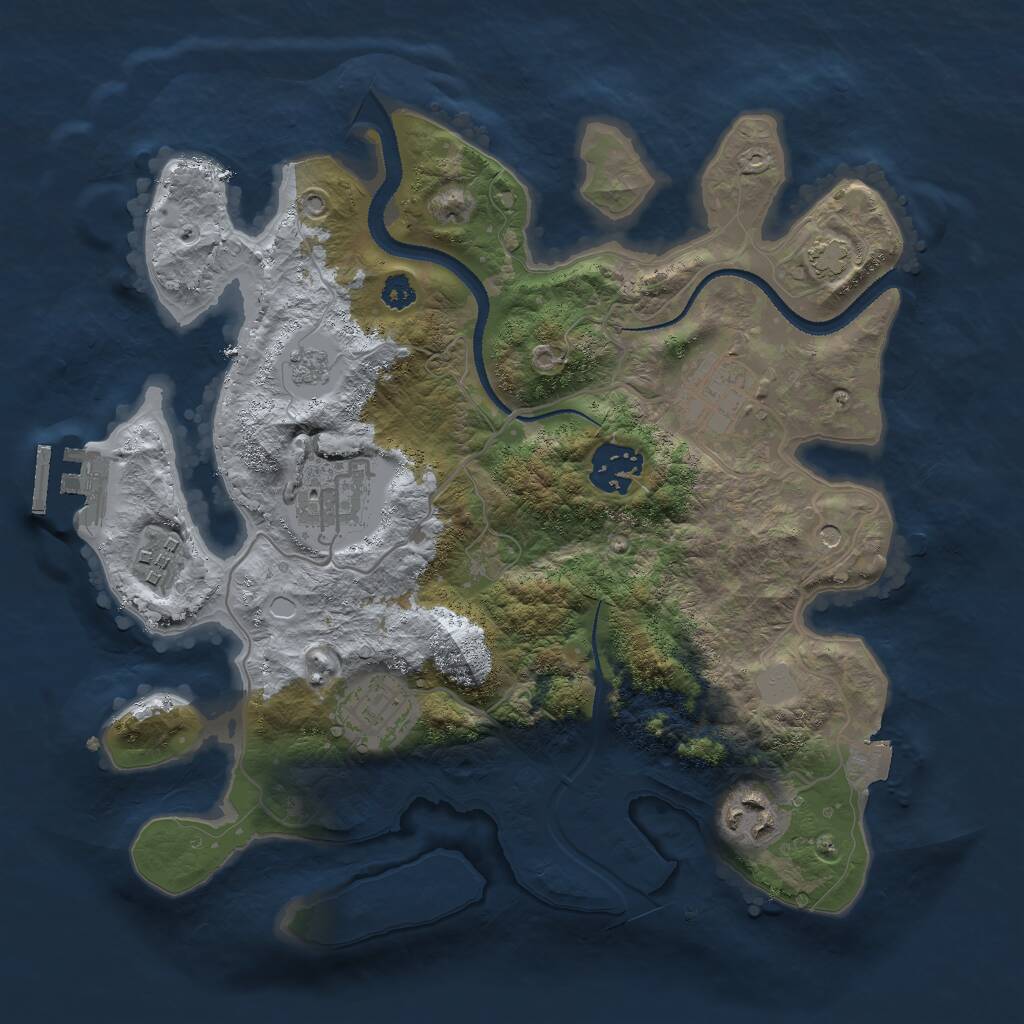 Rust Map: Procedural Map, Size: 3000, Seed: 56315, 11 Monuments