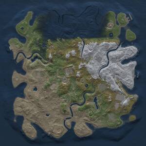 Thumbnail Rust Map: Procedural Map, Size: 4500, Seed: 919563055, 17 Monuments
