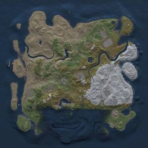 Thumbnail Rust Map: Procedural Map, Size: 4000, Seed: 579564387, 16 Monuments