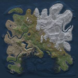 Thumbnail Rust Map: Procedural Map, Size: 4250, Seed: 217276459, 16 Monuments