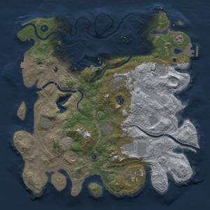Thumbnail Rust Map: Procedural Map, Size: 4250, Seed: 30969, 17 Monuments