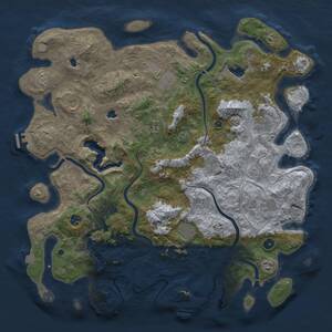 Thumbnail Rust Map: Procedural Map, Size: 4700, Seed: 800008135, 16 Monuments