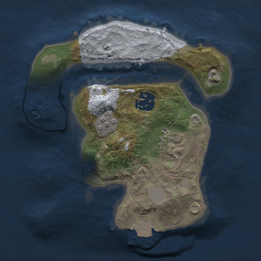 Rust Map: Procedural Map, Size: 2000, Seed: 112117275, 4 Monuments