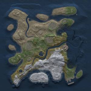 Thumbnail Rust Map: Procedural Map, Size: 3000, Seed: 32583, 12 Monuments