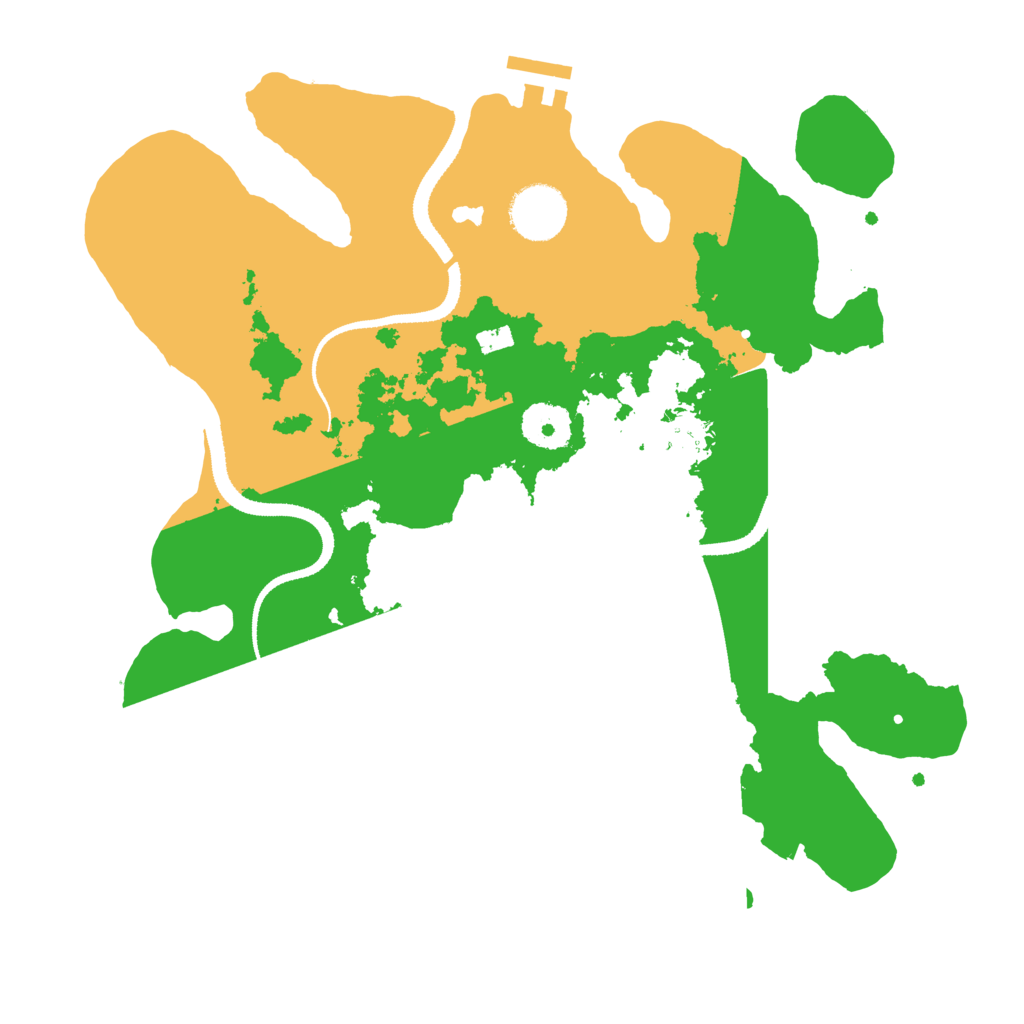 Biome Rust Map: Procedural Map, Size: 3200, Seed: 1234568213