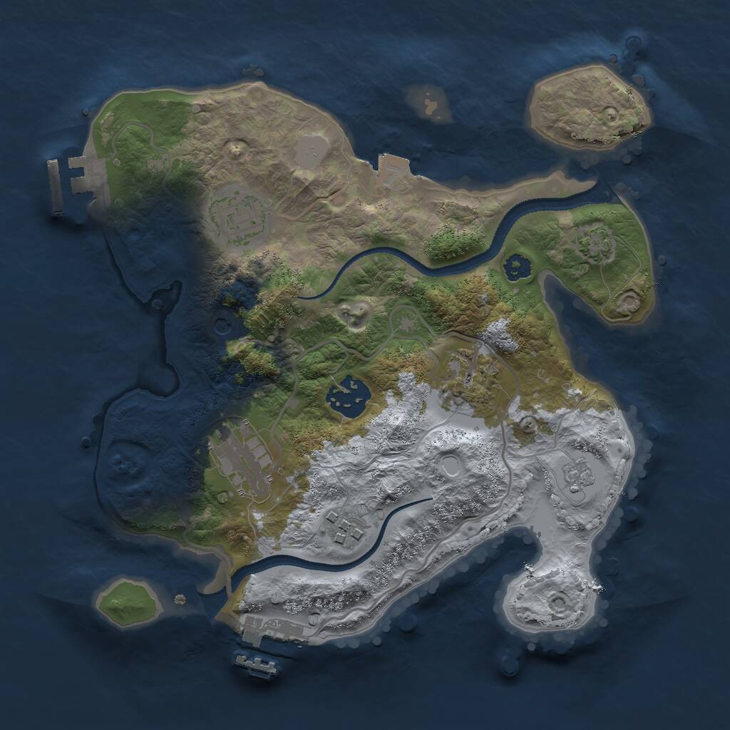 Rust Map: Procedural Map, Size: 2700, Seed: 139020, 11 Monuments
