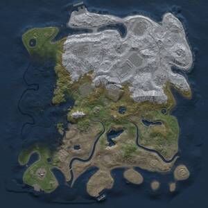 Thumbnail Rust Map: Procedural Map, Size: 4000, Seed: 1657466, 16 Monuments