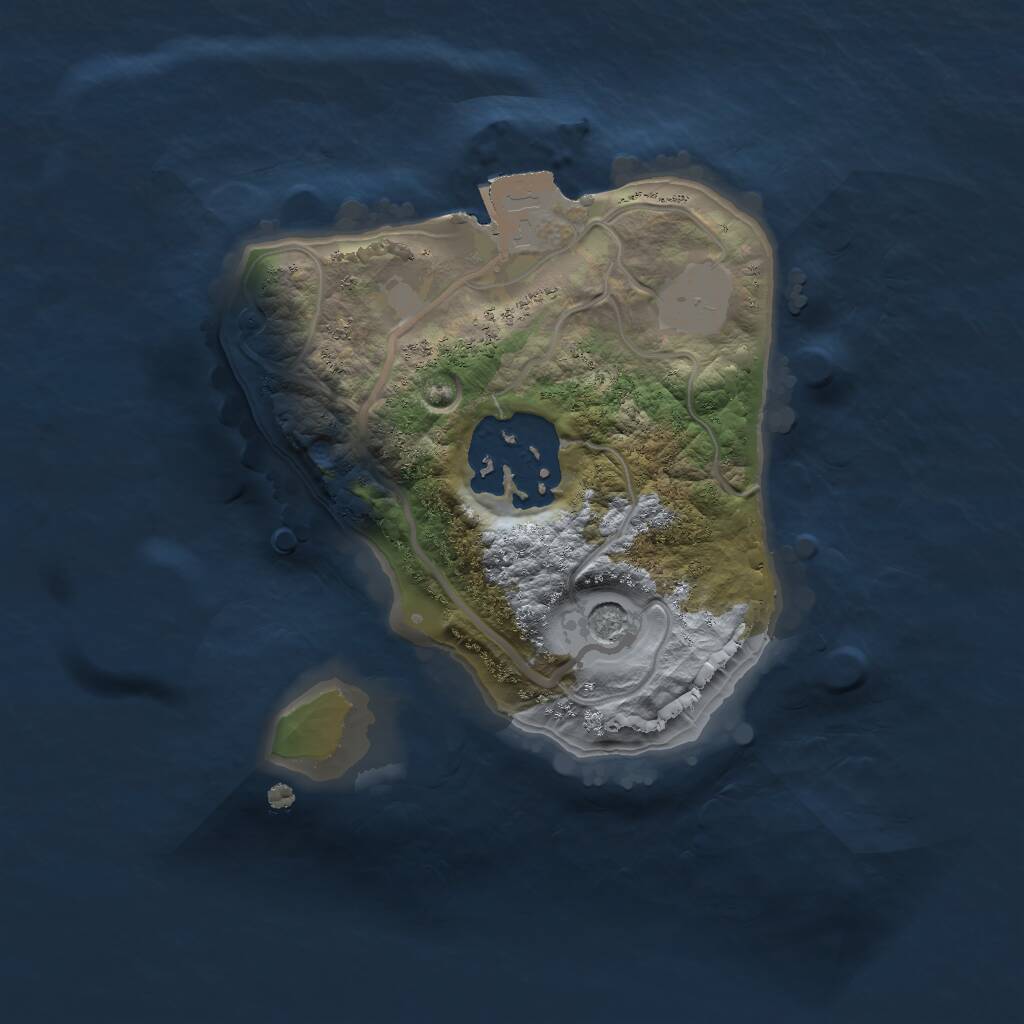 Rust Map: Procedural Map, Size: 1600, Seed: 439181172, 3 Monuments