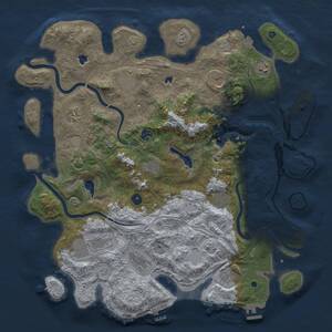 Thumbnail Rust Map: Procedural Map, Size: 4500, Seed: 556504808, 17 Monuments