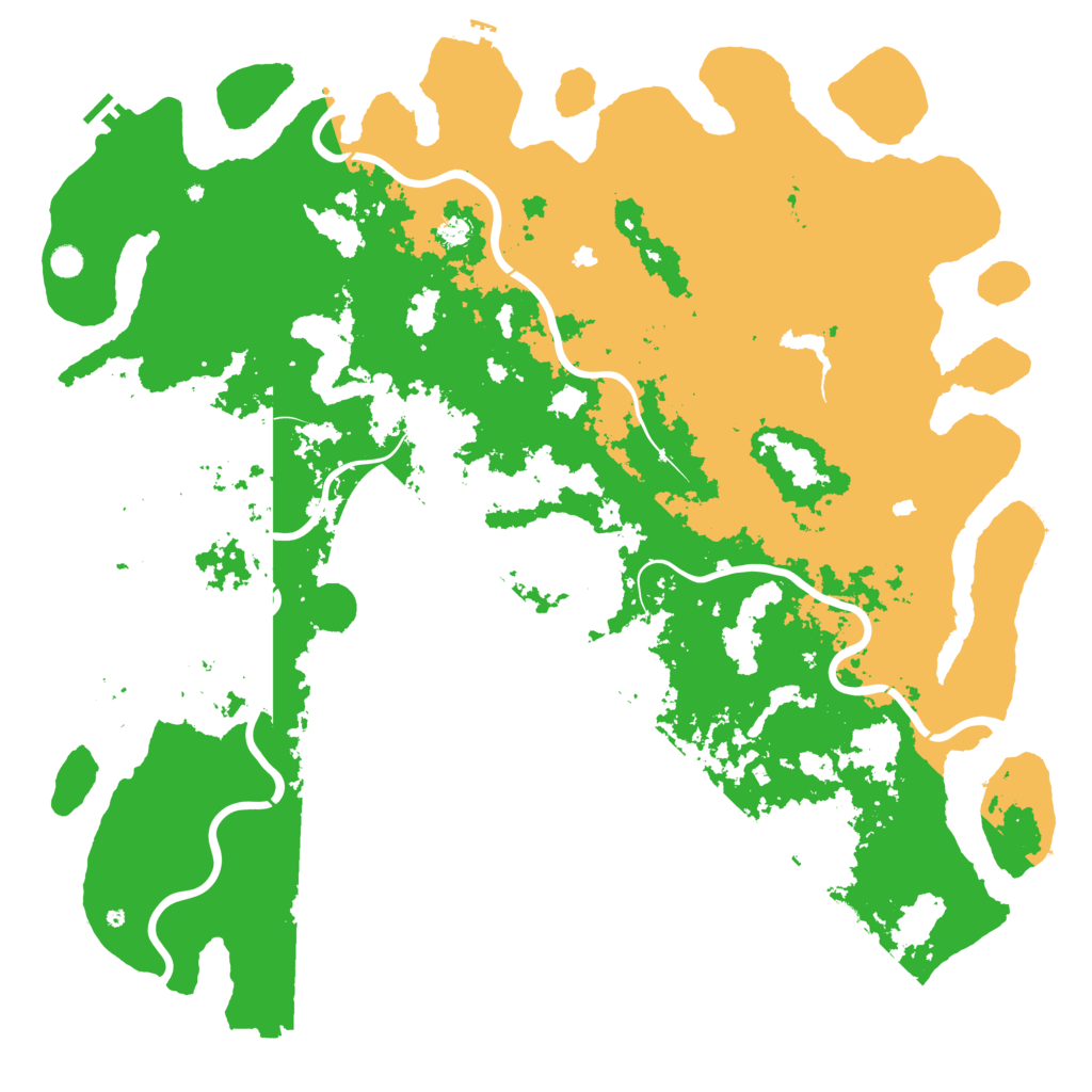 Biome Rust Map: Procedural Map, Size: 6000, Seed: 5261