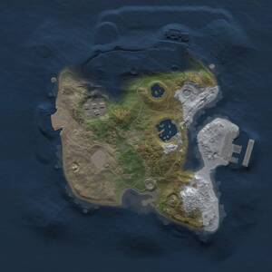 Thumbnail Rust Map: Procedural Map, Size: 2000, Seed: 1039883023, 6 Monuments