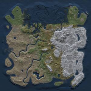 Thumbnail Rust Map: Procedural Map, Size: 5000, Seed: 2132705899, 17 Monuments