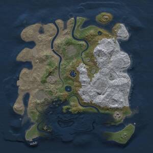Thumbnail Rust Map: Procedural Map, Size: 3500, Seed: 1588457883, 12 Monuments