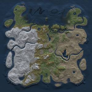 Thumbnail Rust Map: Procedural Map, Size: 4500, Seed: 1480507247, 16 Monuments