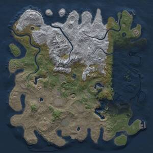 Thumbnail Rust Map: Procedural Map, Size: 5000, Seed: 18793, 17 Monuments