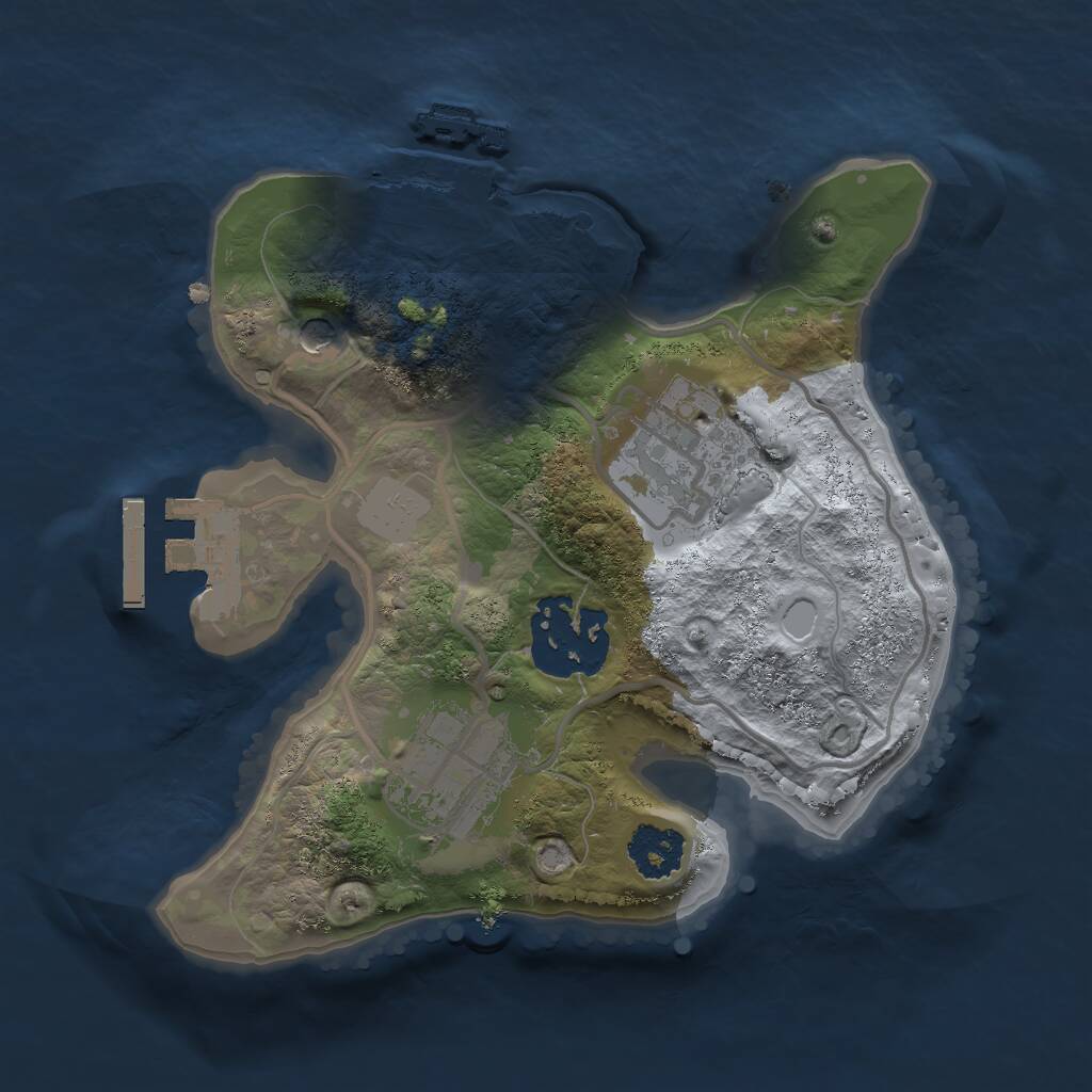 Rust Map: Procedural Map, Size: 2000, Seed: 1542416961, 7 Monuments