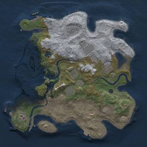 Thumbnail Rust Map: Procedural Map, Size: 3500, Seed: 6767, 15 Monuments