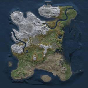 Thumbnail Rust Map: Procedural Map, Size: 3200, Seed: 410562123, 13 Monuments