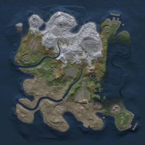 Thumbnail Rust Map: Procedural Map, Size: 3000, Seed: 97434, 12 Monuments