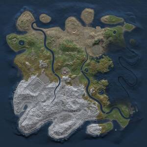 Thumbnail Rust Map: Procedural Map, Size: 3800, Seed: 92256362, 14 Monuments