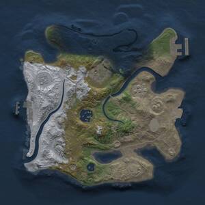 Thumbnail Rust Map: Procedural Map, Size: 2400, Seed: 1137345005, 10 Monuments