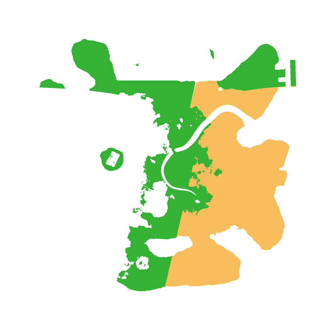 Biome Rust Map: Procedural Map, Size: 2400, Seed: 1137345005