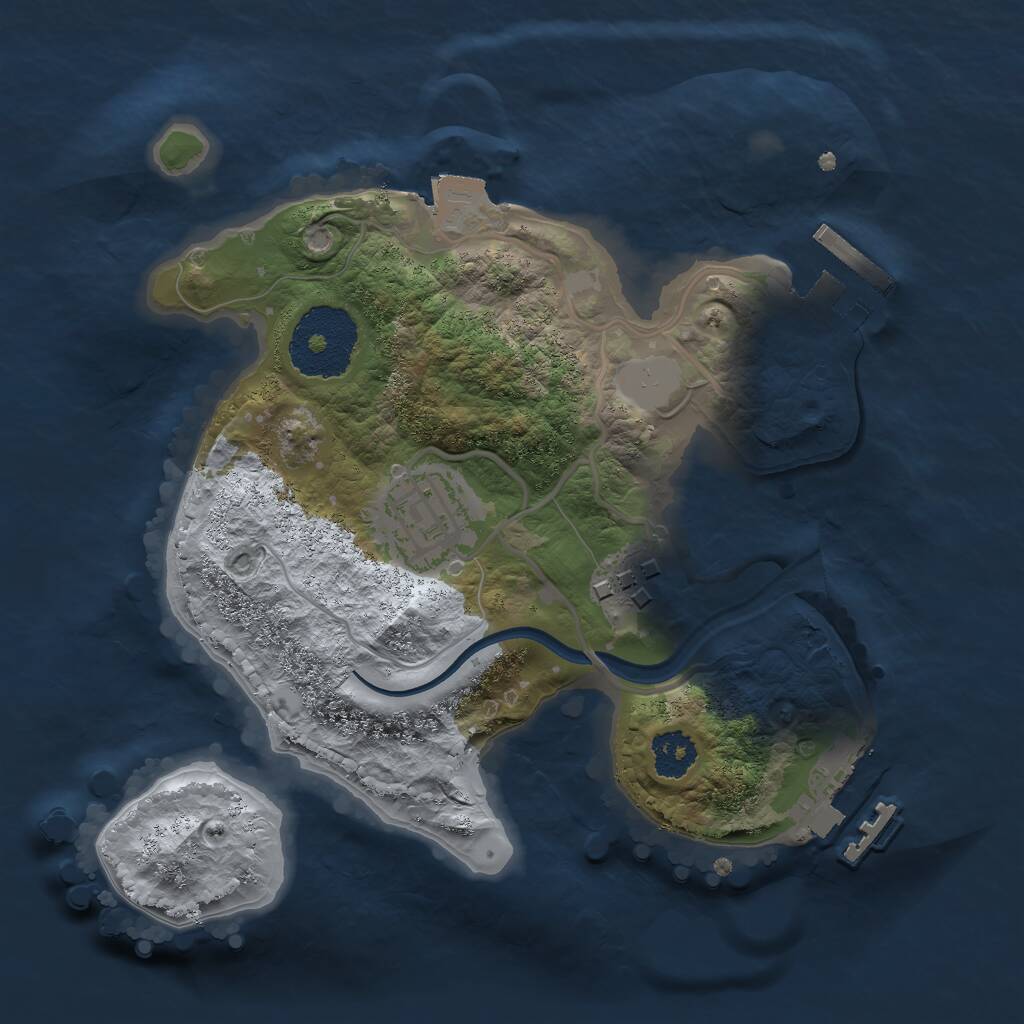 Rust Map: Procedural Map, Size: 2222, Seed: 9999, 5 Monuments