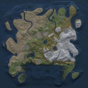 Thumbnail Rust Map: Procedural Map, Size: 3500, Seed: 850255976, 15 Monuments