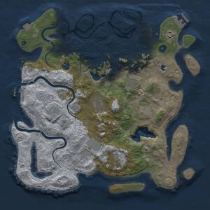 Thumbnail Rust Map: Procedural Map, Size: 4000, Seed: 573930120, 15 Monuments