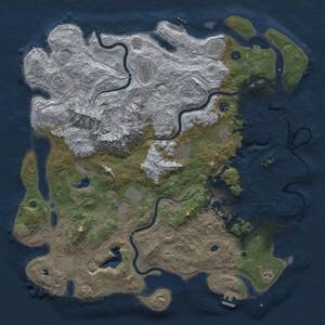 Thumbnail Rust Map: Procedural Map, Size: 5000, Seed: 1789453210, 17 Monuments