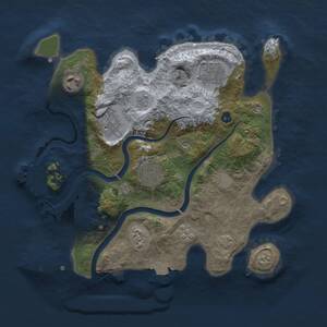 Thumbnail Rust Map: Procedural Map, Size: 3000, Seed: 52139, 10 Monuments