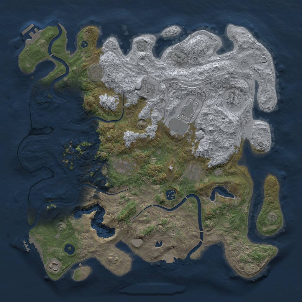 Rust Map: Procedural Map, Size: 4250, Seed: 665806278, 15 Monuments