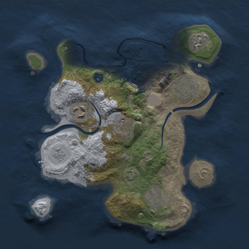 Rust Map: Procedural Map, Size: 2476, Seed: 47776, 8 Monuments