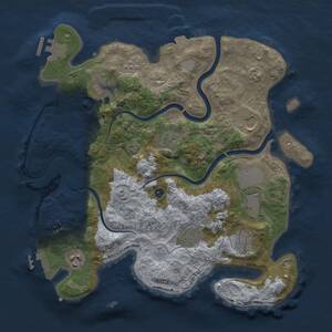 Thumbnail Rust Map: Procedural Map, Size: 3500, Seed: 763816351, 14 Monuments