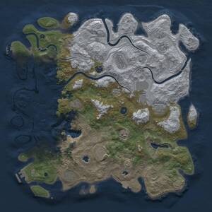Thumbnail Rust Map: Procedural Map, Size: 4500, Seed: 1572980617, 17 Monuments