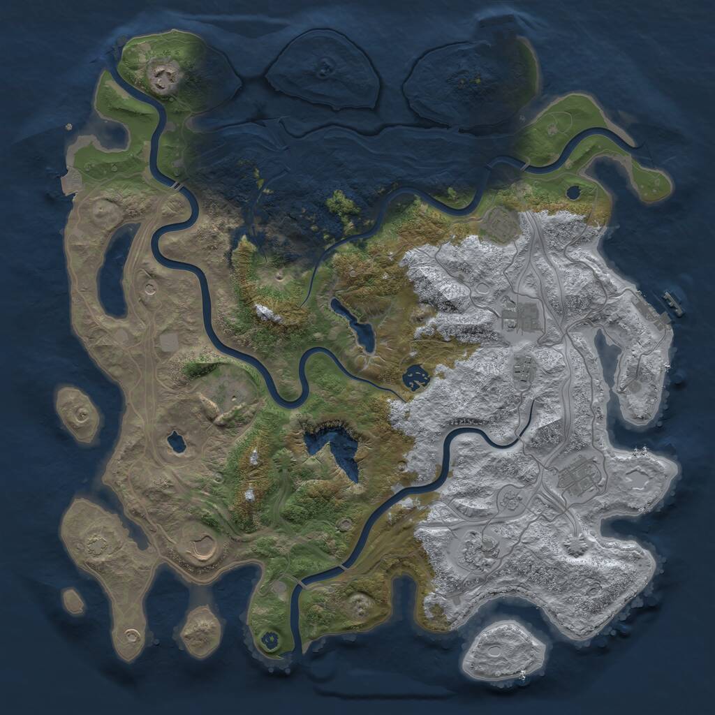 Rust Map: Procedural Map, Size: 4250, Seed: 16330, 15 Monuments