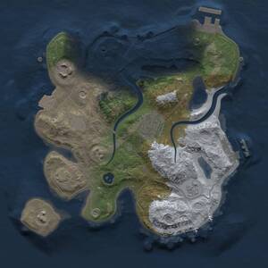 Thumbnail Rust Map: Procedural Map, Size: 2400, Seed: 225579749, 8 Monuments